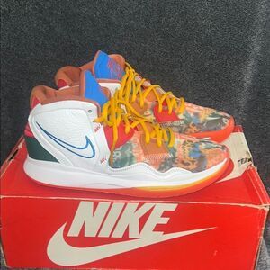 Kyrie Nike  Basketball Shoes orange blue white green